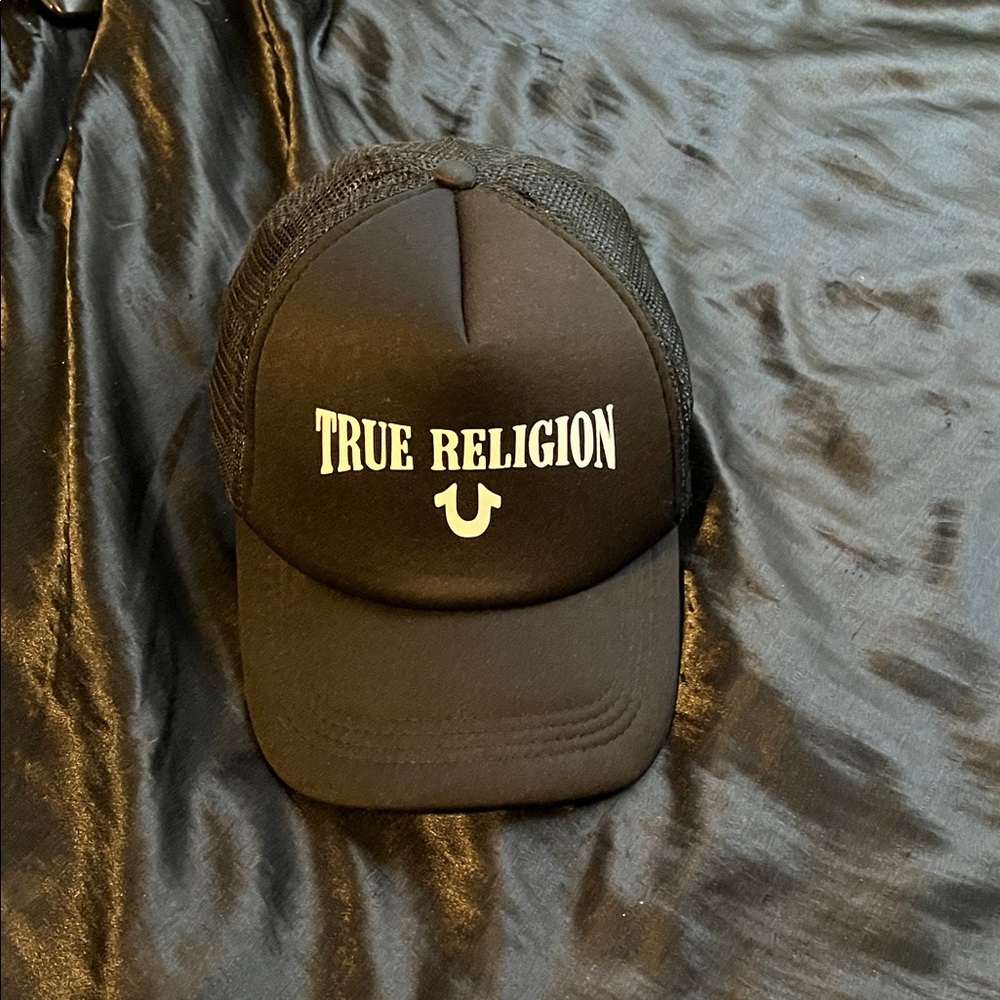 True Religion Black Mesh Cap